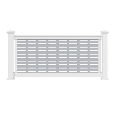 6 ft. W x 36 in. H T-Top Vinyl Rail for Decorative Screen Panel Infill