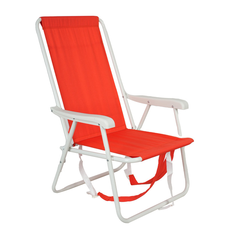 Chaise de plage pour adultes avec sangles de sac à dos, capacité de 300 lb, structure en aluminium inclinable et pliable, tissu 600D, ajustable et fixation de porte-serviettes