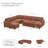 Short Plush Fabric Oversized U - Shaped Modular Sectional Sofa, Storage Sofa, Soft Upholstery-1427568025