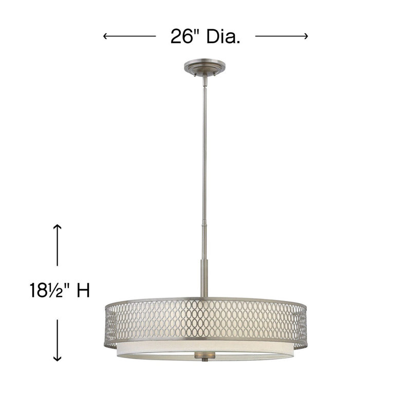 Jules 3 - Light Chandelier, 18.5" H x 26" W x 26" D, Brushed Nickel