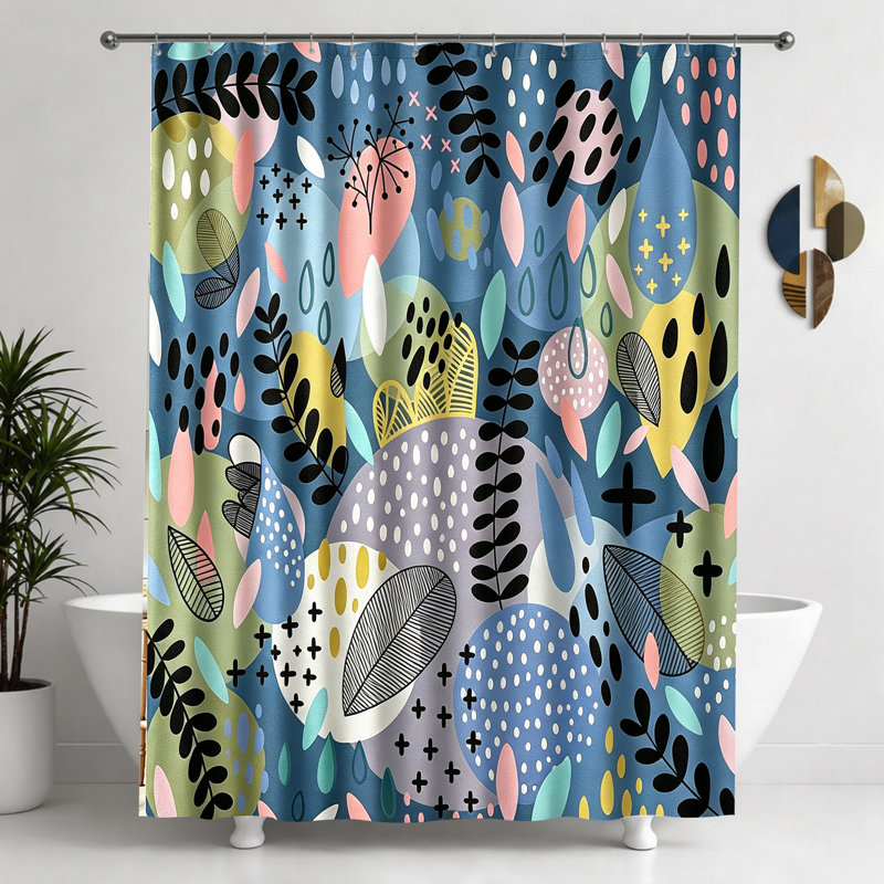 Shower Curtains with Hooks Included