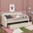 Twin Size  Linen Upholstered Daybed Sofa Bed With Pull-Out Trundle Design-1480252240