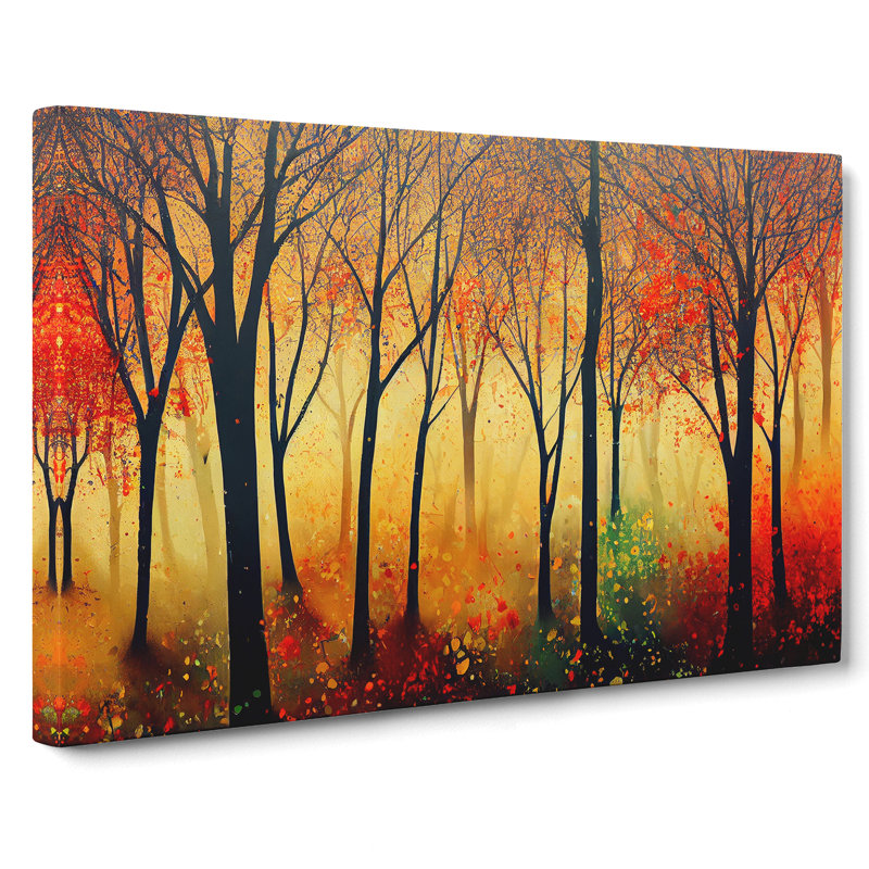 Autumn Forest Splatter Vol.2 - Wrapped Canvas, 35cm H x 50cm W