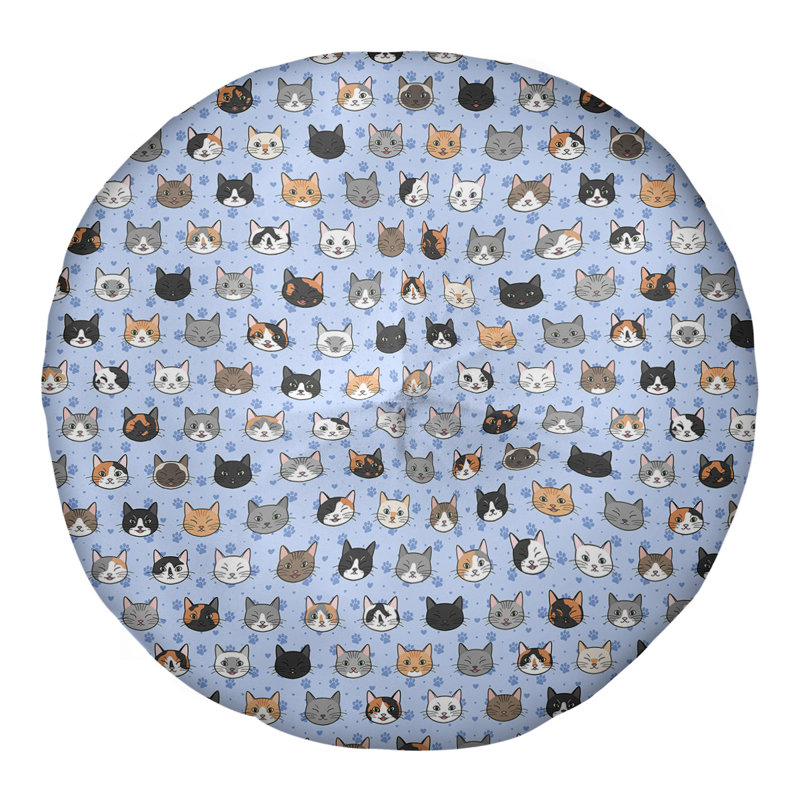 Coussin de sol pour chat Katelyn Elizabeth, 26 po x 26 po, Bleu