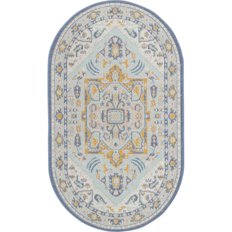 Joshette Oriental Indoor Rug, Oval 3' x 5'3"