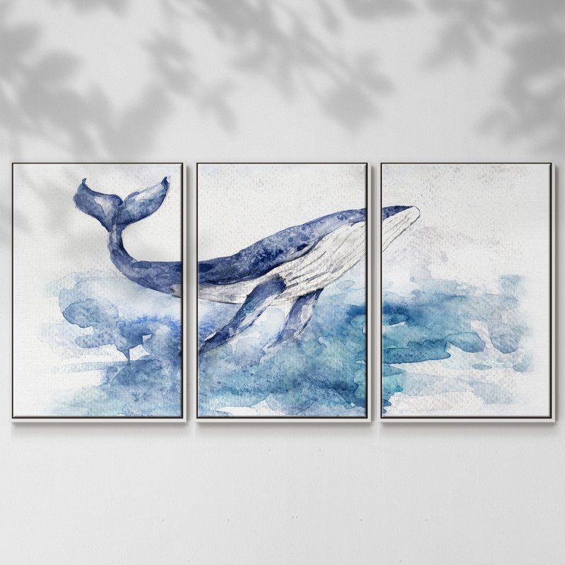 Beautiful Breach - Toile encadrée multi-pièces, H 24 po x l 48 po x P 2 po, Blanc