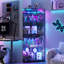 4-Tier Corner Display Cabinet with RGB Light Modes and Motion Sensor-1470752402