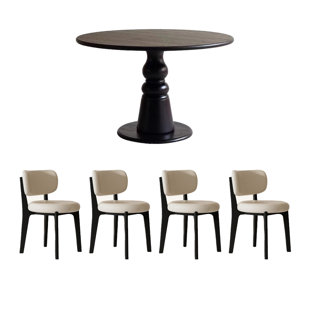 Ensemble de table vintage en bois massif