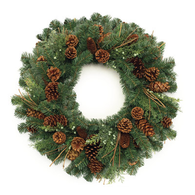 Couronne de pin et pomme de pin mixte 32 po