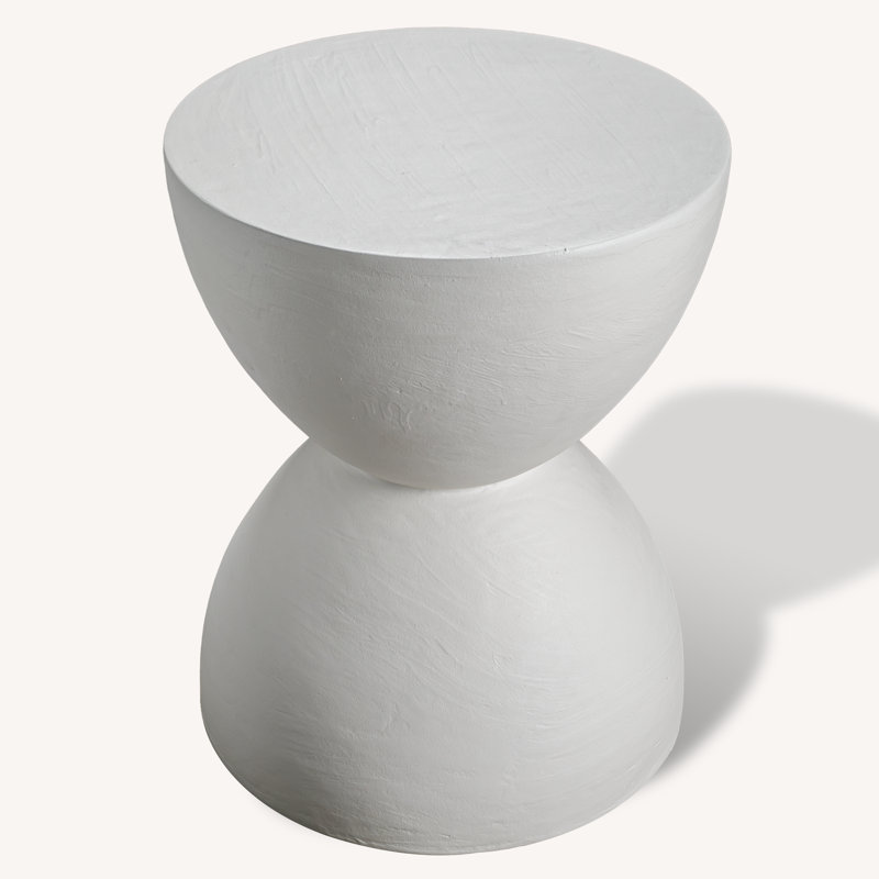 Double Drum Occasional Table hand-moulded in Lime Plaster