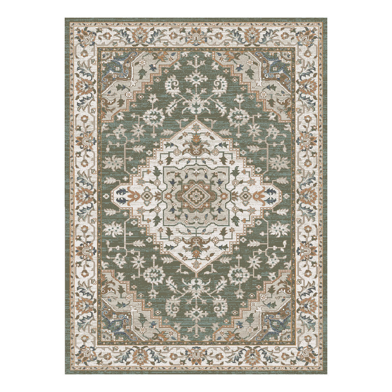 Plymouth Beryl Sage Traditional Oriental Area Rug, Rectangle 5'3" x 7'2"