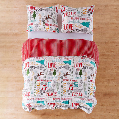 Santa Claus Lane Full/Queen Quilt Set