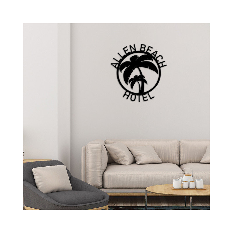 Enseigne de monogramme personnalisée Beach House