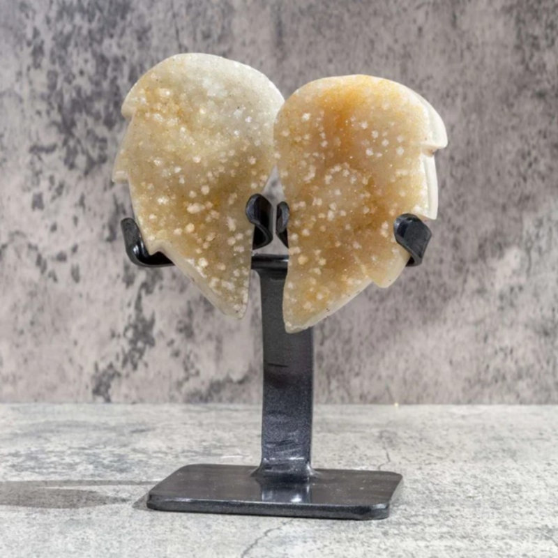 Paire d'ailes en améthyste