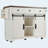 53.7" Farmhouse Kitchen Island with Power Outlet, 2 Sliding Barn Door Kitchen Storage Island with Drop Leaf, Spice Rack Rolling Kitchen Cart on Wheels, for Home, Kitchen and Dining Room, White-128964702-128964705