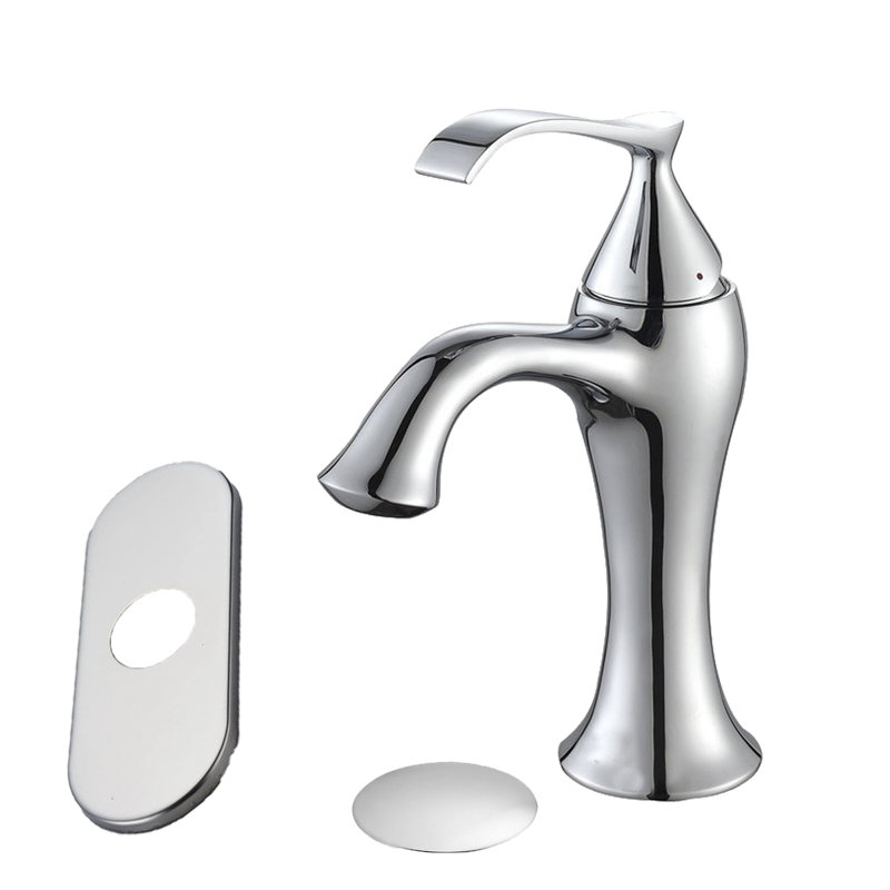 Single-handle Bathroom Faucet with Drain Assembly