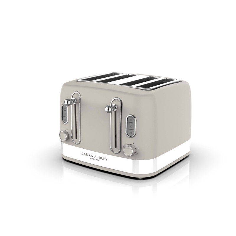 Laura Ashley 4 Slice Toaster, Dove Grey