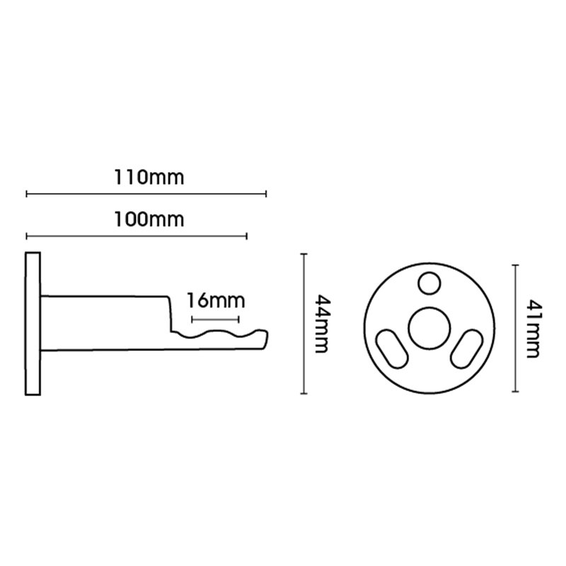 Nasri 4.4cm Bracket, Stainless Steel
