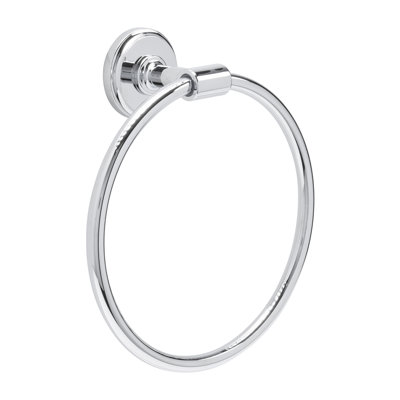 Piper Collection Towel Ring - 7-1/4" x 6-1/2 " Chrome - Mid-century Modern Bathroom Accessory