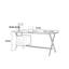 Bureau moderne en noyer avec pieds robustes en acier-439809651