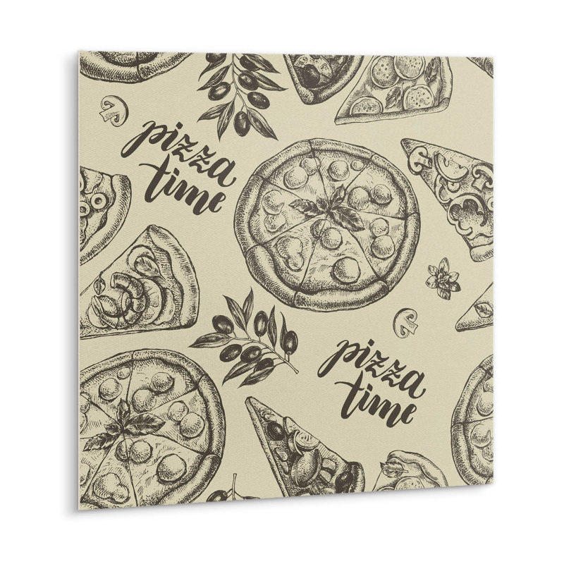 Self Adhesive Vinyl Splashback Wall Tiles Sticker Peel Stick set 9 pieces 30x30 cm Pizza themes