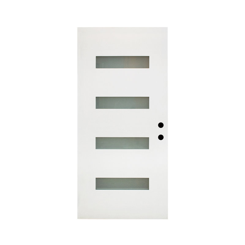 Portes extérieures durables, entrée de maison moderne 36 x 80 en fibre de verre 4 Lite