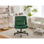 Chaise de bureau en velours vert avec accoudoirs Criss Cross