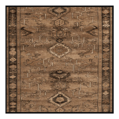 Tapis brun turc lavable à la machine