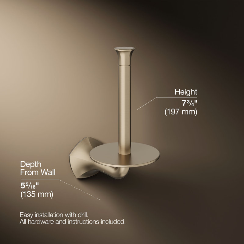Occasion Vertical Toilet Paper Holder, Vibrant Brushed Bronze