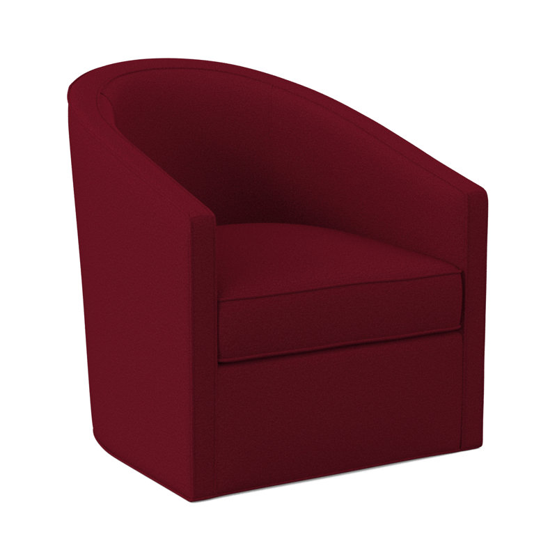 Archer Swivel Barrel Chair, Margaret Lipstick Polyester Blend
