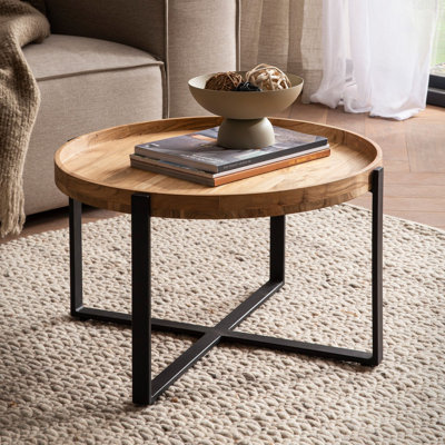 60cm Solid Wood Top Console Table