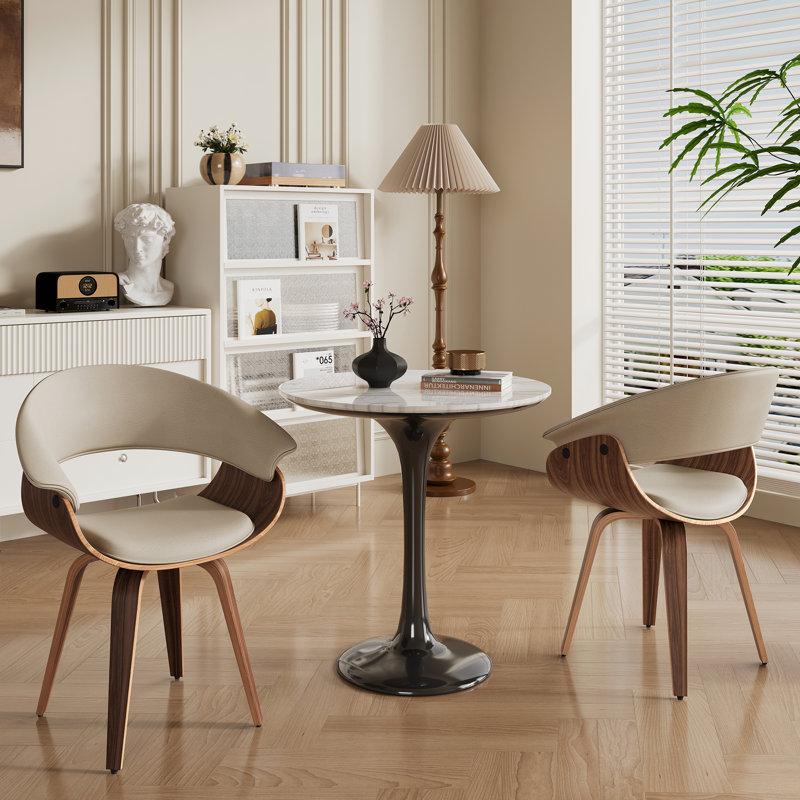 Chaise de salle à manger rembourrée Modern, Beige