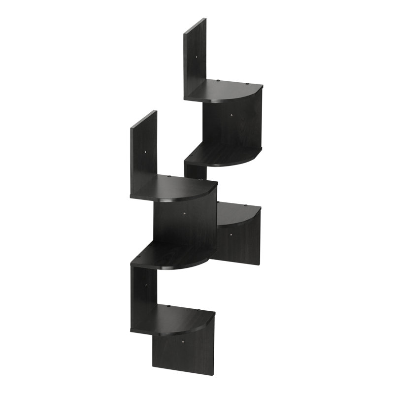 Aliesha 6 Piece Corner Shelf, Espresso