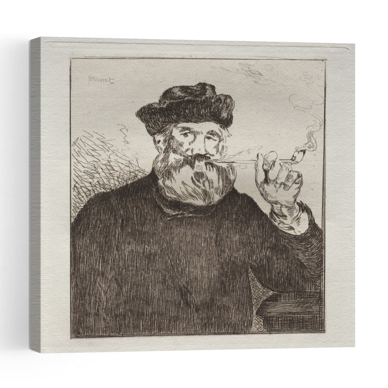 The Smoker Abstract Contemporary Wall Art Print, 121.92cm H x 121.92cm W