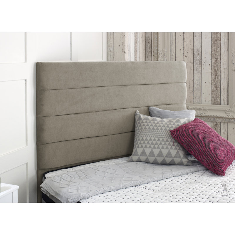 Salmon Upholstered Headboard, Single (3'), Silver