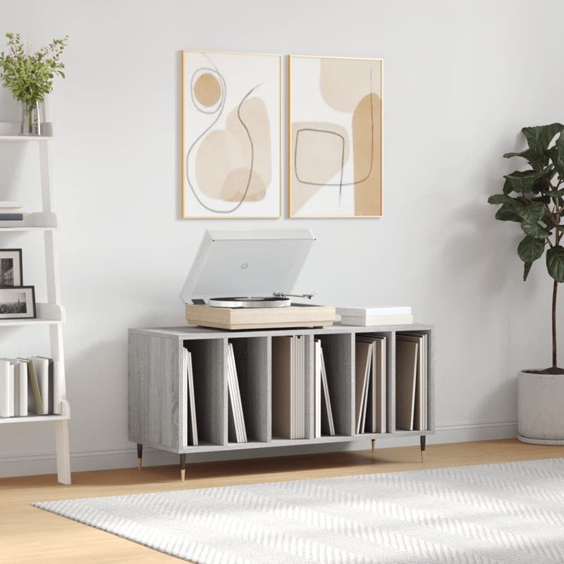48cm H Media Shelves, Grey sonoma