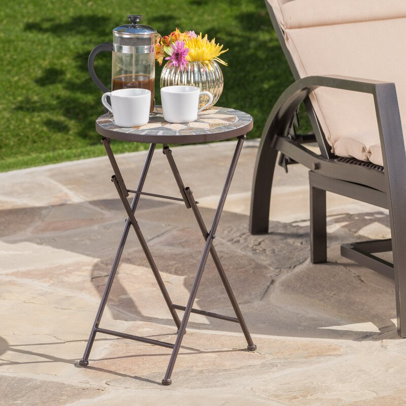 Charlton Home® Rubicon Folding Side Table & Reviews | Wayfair