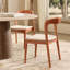 Table de salle à manger ronde en pierre 4 pièces avec chaises ergonomiques en bois Bobrow-2081407397-2081407394-2081407404