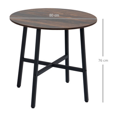 Ajani Round Metal Base Dining Table