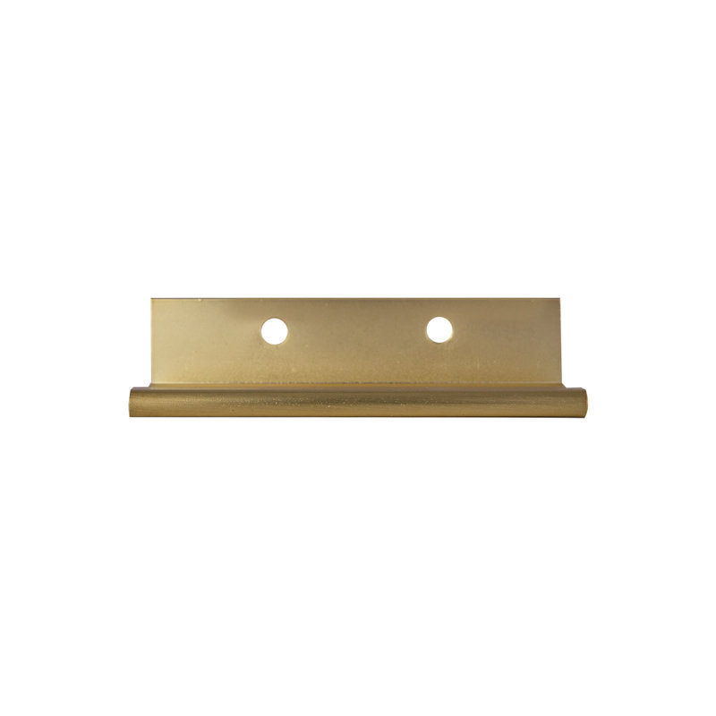 Satin Gold Modern Finger Pulls with Mounting Hardware, Set of 10