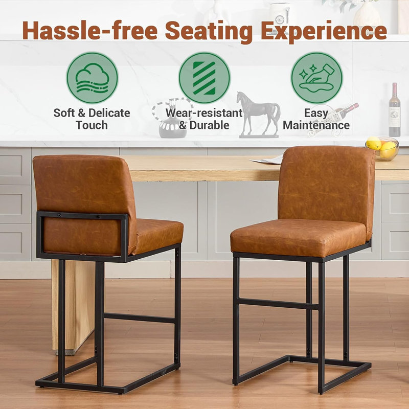 Counter Stool, 2, Brown
