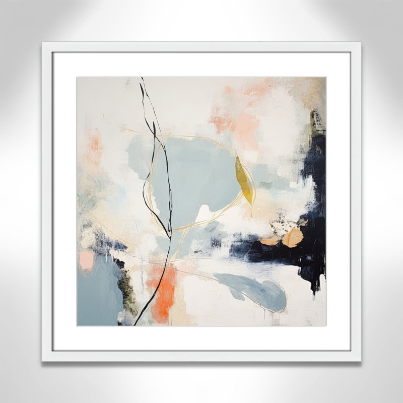 «Ethereal Blue Beats I Print» par Irena Orlov, 23.5'' W x 23.5'' H, Matted Print, Satin White