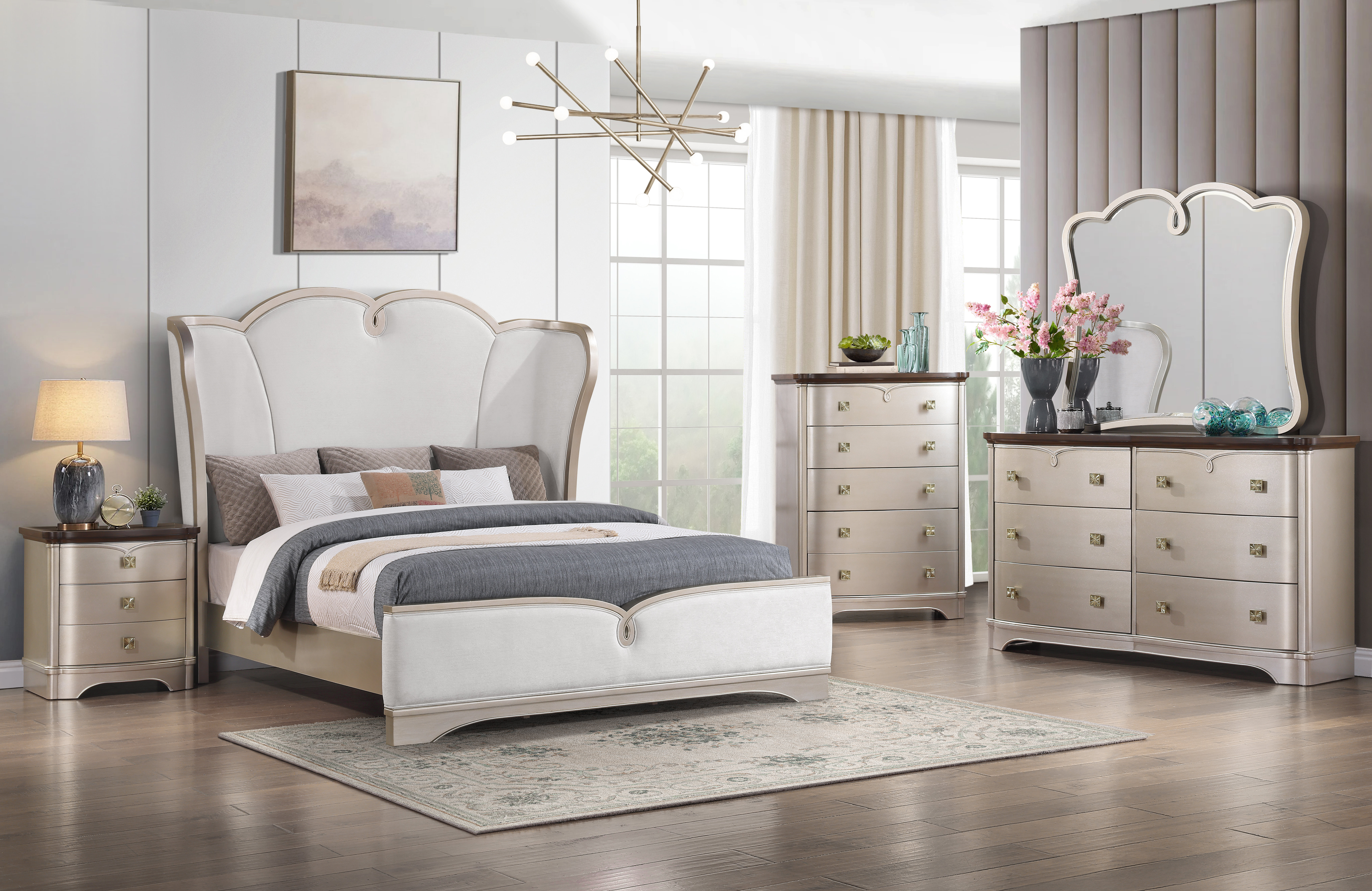 Rosdorf Park Rose 5-Piece, King-size Bedroom Set | Wayfair