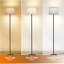 Lampe sur pied de 61,4 po Garnon avec ampoule à intensité variable à 3 voies incluse pour le salon, la chambre à coucher-399259268