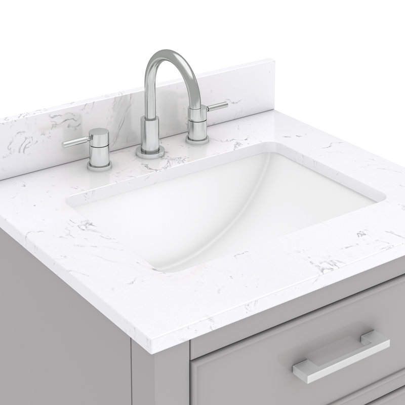 Brooks 25'' W Single Vanity, Chilled Gray, Nickel