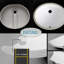 Lavabo de salle de bain ovale encastré en céramique blanche avec trop-plein 15,75 "Bohuang