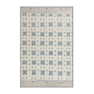 Tapis abstrait gris / bleu
