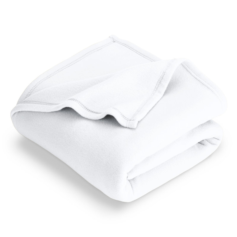 Couverture polaire légère, Double / Grand, Blanc