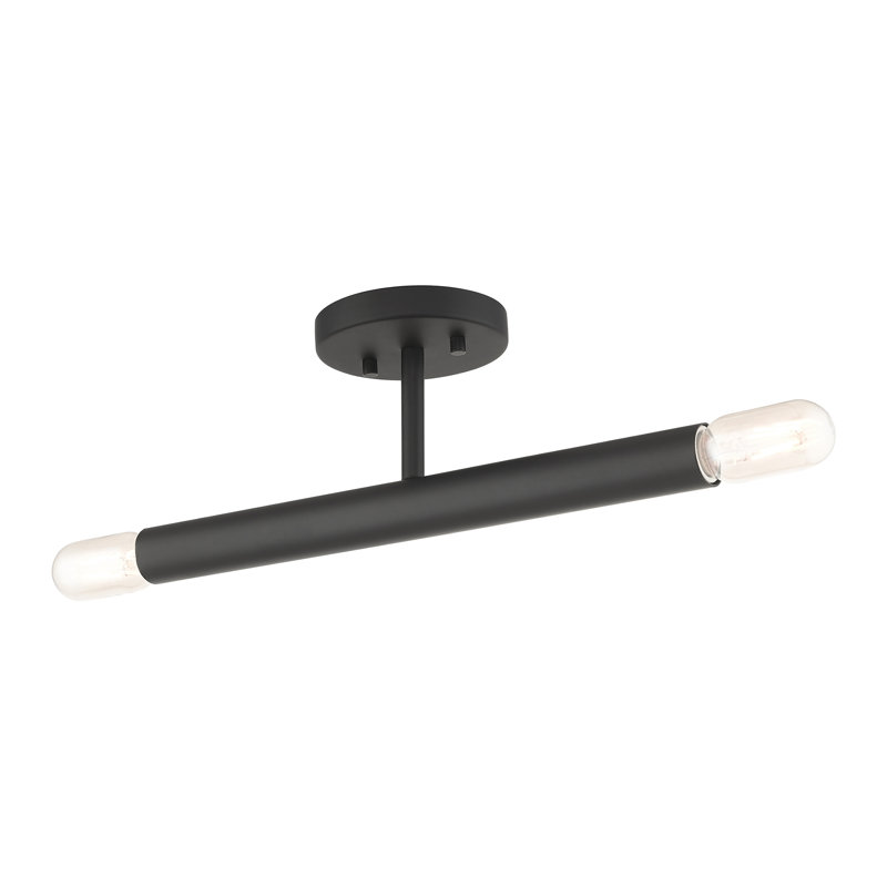 Margolf Semi Flush Mount, Black