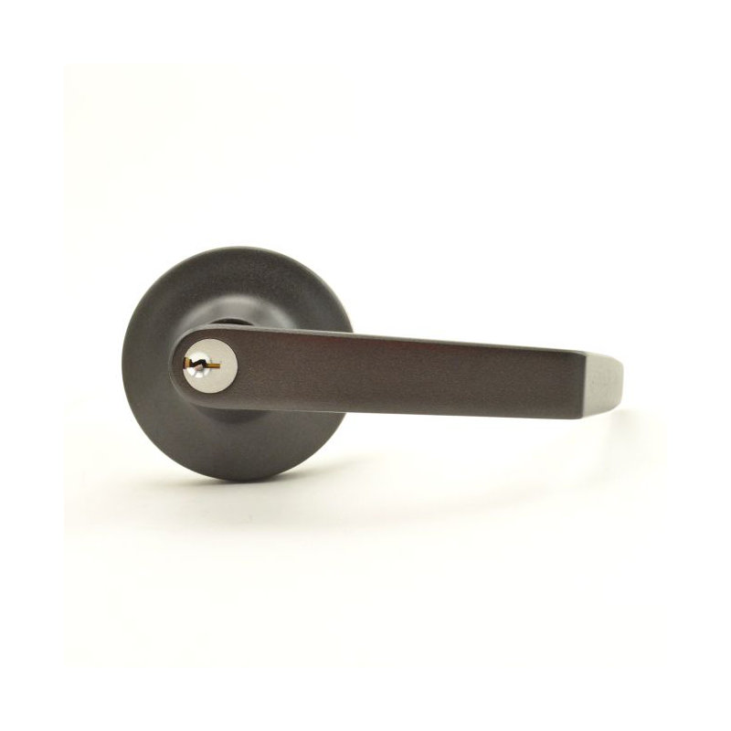Keyed Door Lever, Dark Bronze
